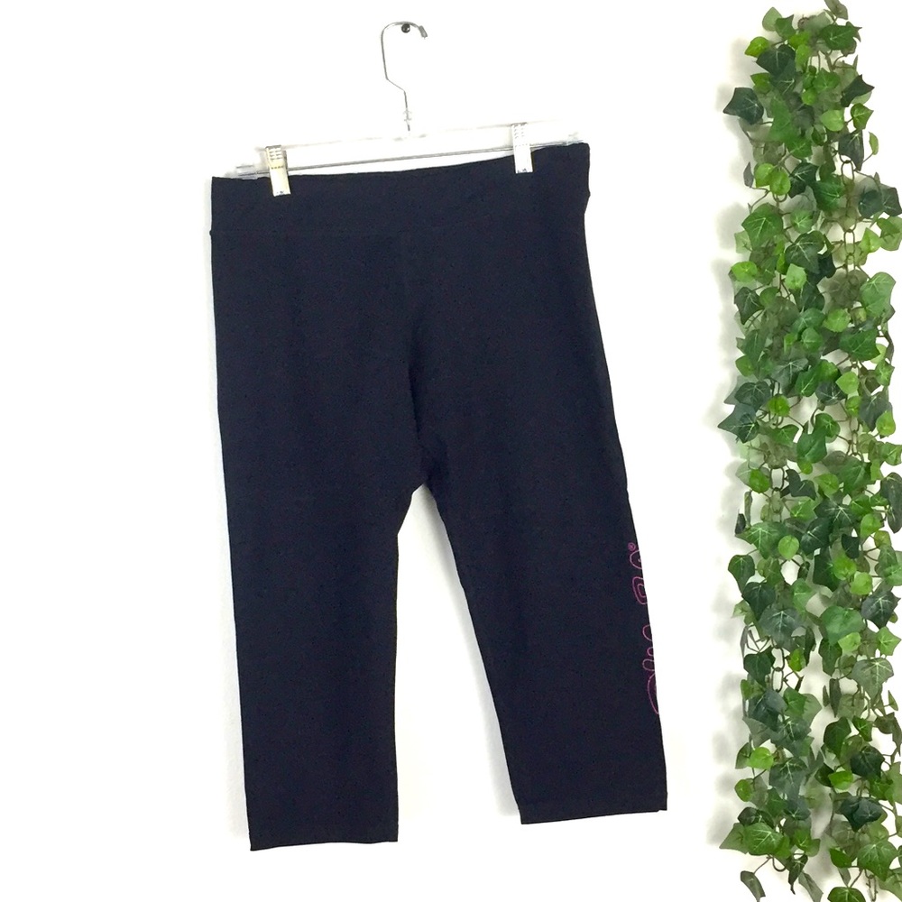 Zumba black fitness crop pants sz XL